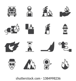 Fire brigade icon. vector sign symbol