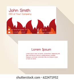 fire brigade theme business card design eps10