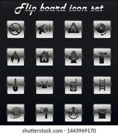 fire brigade vector flip mechanical icons for user interface design