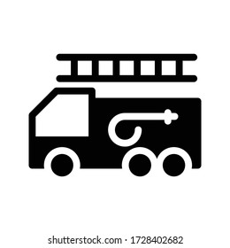 fire brigade vector glyph flat icon 
