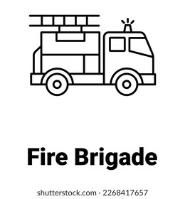 Fire brigade Vector Icon easily modify

