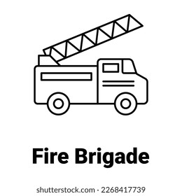 Fire brigade Vector Icon easily modify

