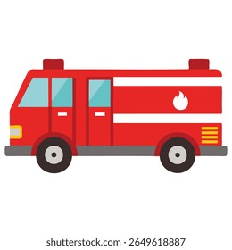 Diseño de Vector de vehículos de la brigada de bomberos.