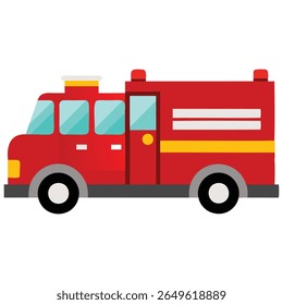 Fire Brigade Vehicle Vector Design.