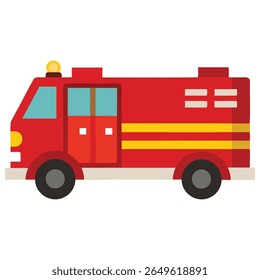 Fire Brigade Vehicle Vector Design.