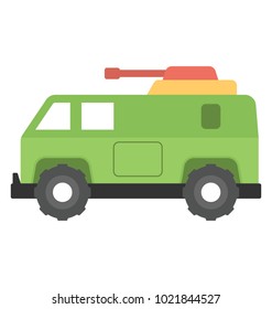 
Fire brigade vehicle vector icon in flat design 
