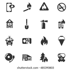 fire brigade web icons for user interface design