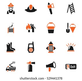 fire brigade web icons for user interface design