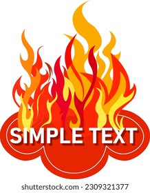 Fire bright bonfire banner with place for your text Vector