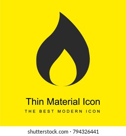 Fire bright yellow material minimal icon or logo design