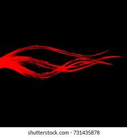 Fire brush strokes on a dark background.