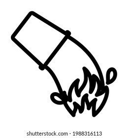 Fire Bucket Icon. Bold outline design with editable stroke width. Vector Illustration.