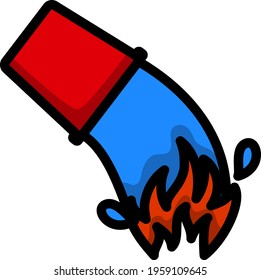 Fire Bucket Icon. Editable Bold Outline With Color Fill Design. Vector Illustration.