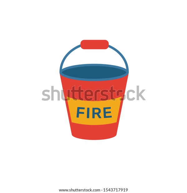 Fire Bucket icon. Simple flat element from fire\
safety collection. Creative fire bucket icon for templates,\
software and apps.