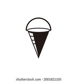fire bucket icon vector sign symbol