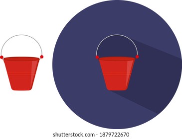 Cubo de fuego, ilustración, vector sobre fondo blanco.
