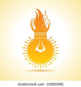 Fire bulb concept stock vector