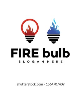 fire bulb Inspire logo designs concept, Hot Idea designs, Bulb Idea logo symbol