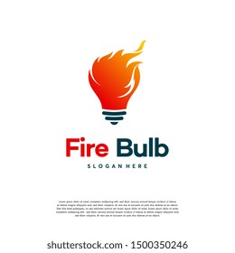 Fire Bulb Logo designs concept vector, Spirit Idea logo template