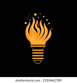 Fire bulb logo- icon vector-illustration design- logo template-elegant -
Colourfull 