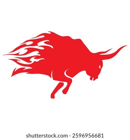 fire bull icon vector design

