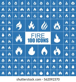 Fire, Burn, Hot,Dangerous and Warm Vector Flat Icons.