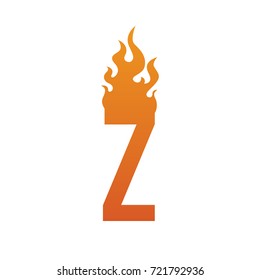 fire burn initial letter alphabet - logo logotype template