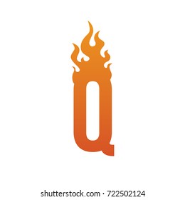 fire burn initial letter alphabet - logo logotype template