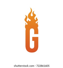 fire burn initial letter alphabet vector