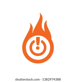 Fire Burn Logo Design Template