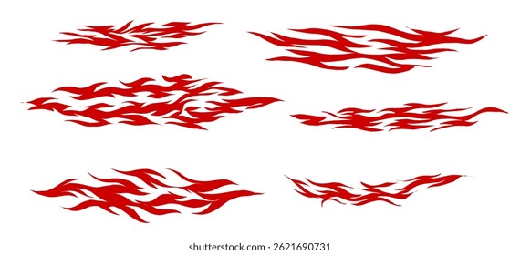 fire burn ornament. vintage style fire flame. hand drawn tribal fire.