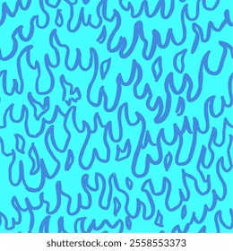 fire burn seamless pattern. fire pattern. cartoon style hand drawn burning pattern.