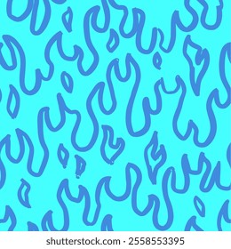 fire burn seamless pattern. fire pattern. cartoon style hand drawn burning pattern.