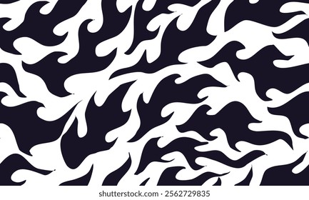 fire burn seamless pattern. fire pattern. cartoon style hand drawn burning pattern.