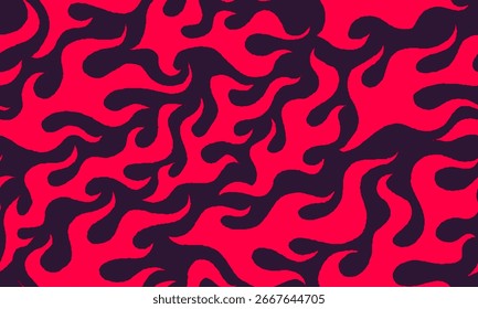 Feuer brennt nahtlose Muster. Brandmuster. Cartoon Stil handgezeichnete brennende Muster.