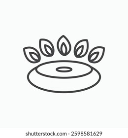 Fire burner icon isolated on white background