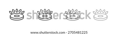 Fire burner icon vector collection, illustration logo template in trendy thin line editable strokes style.