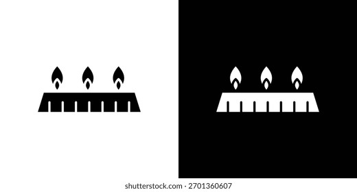 Icono de quemador de fuego. Ilustración vectorial. Diseño plano.