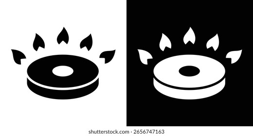 Gráficos escalables del Vector del icono del quemador del fuego