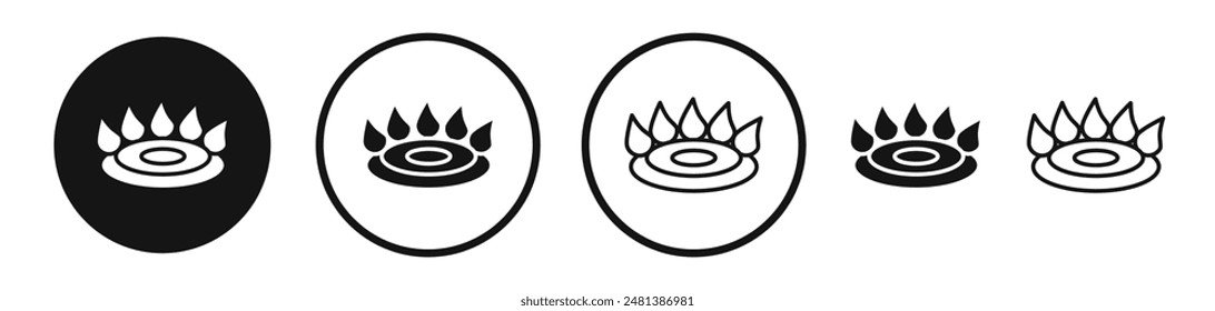 Feuerbrand-Vektorgrafik-Icon in Schwarz-Weiß.