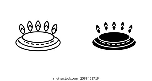 Fire burnericons for ui. vector illustration