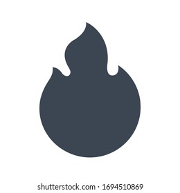 Fire burning icon, vector graphics, Fire burning sign.