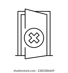 fire burning prohibition sign line icon vector. fire burning prohibition sign sign. isolated contour symbol black illustration