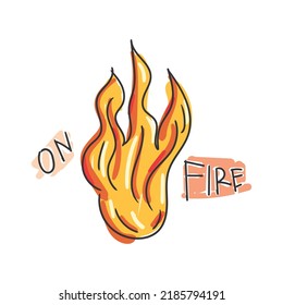 
fire burning spirit symbol vector illustration