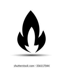 fire burns icon. vector