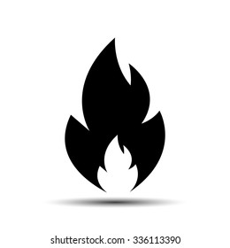 fire burns icon. vector illustration