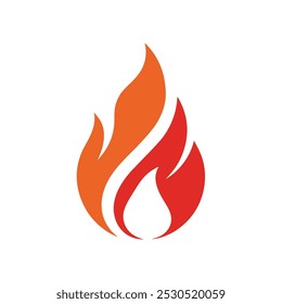 Fogo queima em estilo minimalista | Ilustração do vetor do logotipo de fogo. Este é um arquivo vetorial editável. | Ícone de incêndio.