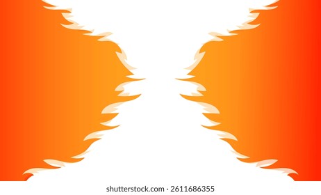 Fire burst on white background