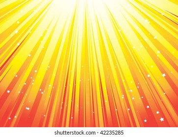 Fire burst and stars