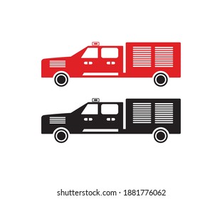 Fire bus Illustration, Fire bus Vector, Bus Sign Symbol Icon Vector